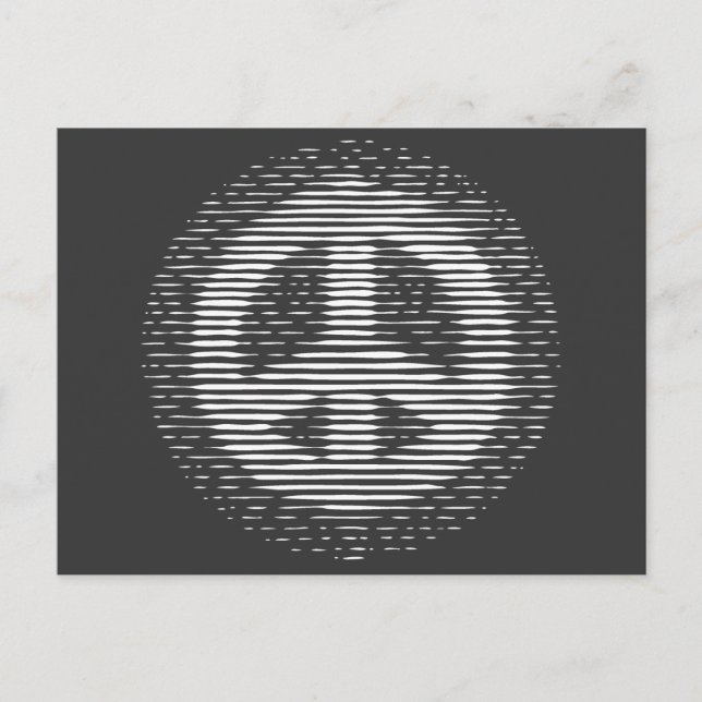 Antique Woodcut Peace Postcard (Front)