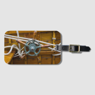 Antique Wooden Boat Luggage Tag