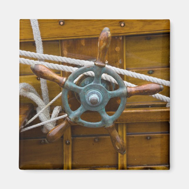 Antique Wooden Boat Magnet (Front)