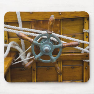 Antique Wooden Boat Mouse Pad