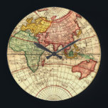 Antique World Globe Map Vintage Art Designer Style Large Clock<br><div class="desc">, </div>