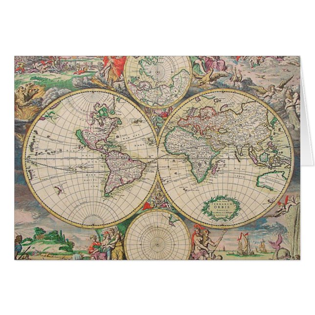 Antique World Map (Front Horizontal)