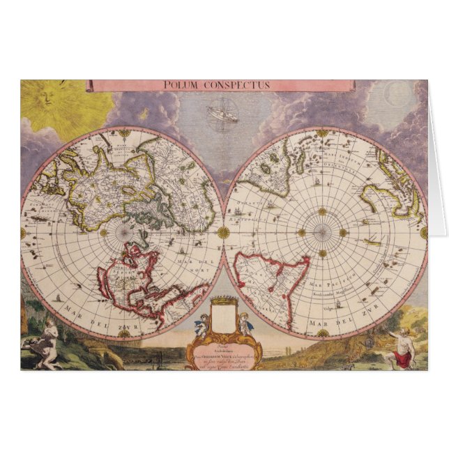 Antique World Map (Front Horizontal)