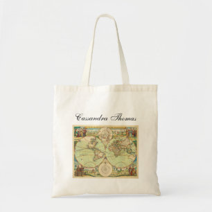 Antique World Map #4 Tote Bag