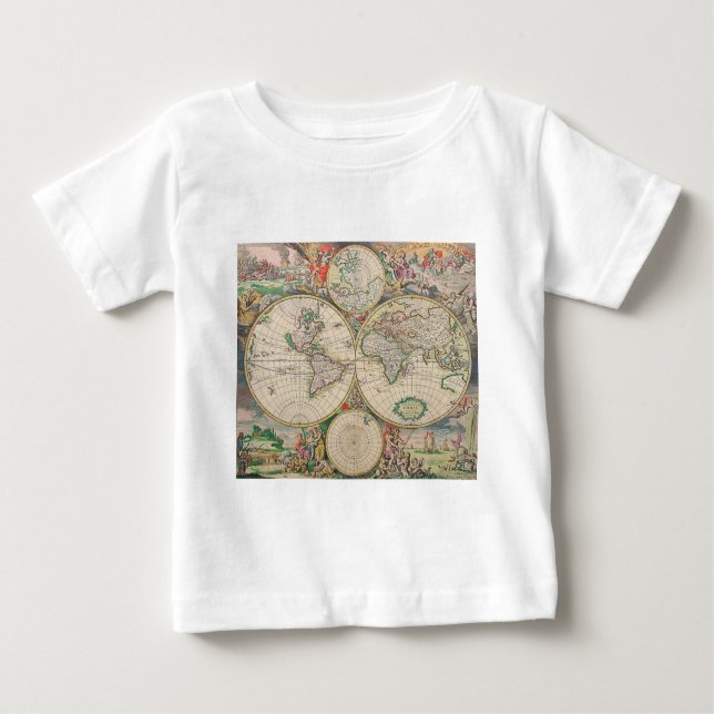 Antique World Map Baby T-Shirt (Front)