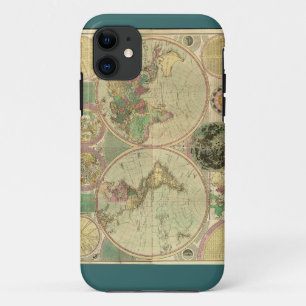 Antique World Map by Carington Bowles, circa 1780 iPhone 11 Case