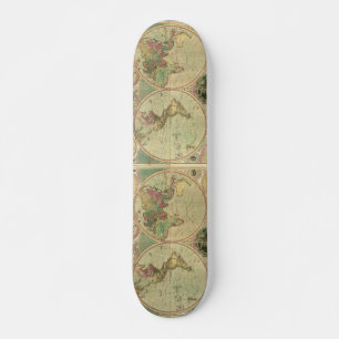 Antique World Map by Carington Bowles, circa 1780 Skateboard