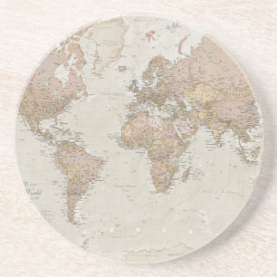Antique World Map Coaster