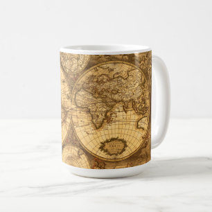 Antique World Map Coffee Mug