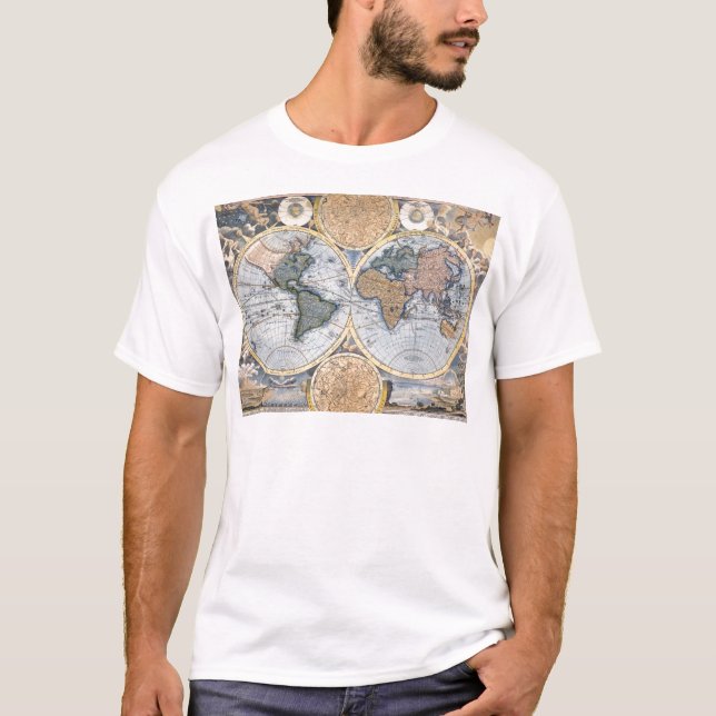 Antique world map cool T-Shirt (Front)