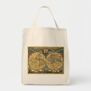 Antique World Map Distressed #2 Tote Bag