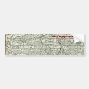 Antique World Map - Mid 1500's - Sebastian Münste Bumper Sticker