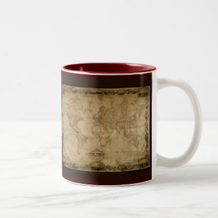 Antique World Map Mug Series