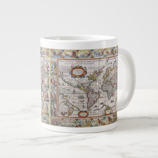 Antique World Map mugs (Front Right)