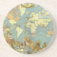 Antique World Map of the British Empire, 1886