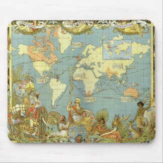 Antique World Map of the British Empire, 1886 Mouse Pad