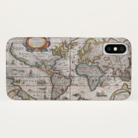 Antique World Map Phone cases