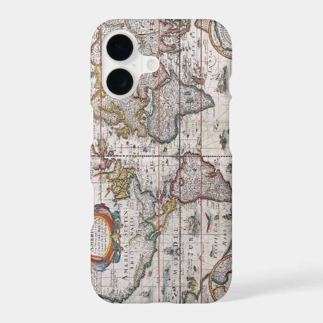 Antique World Map Phone cases (Back)