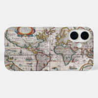 Antique World Map Phone cases