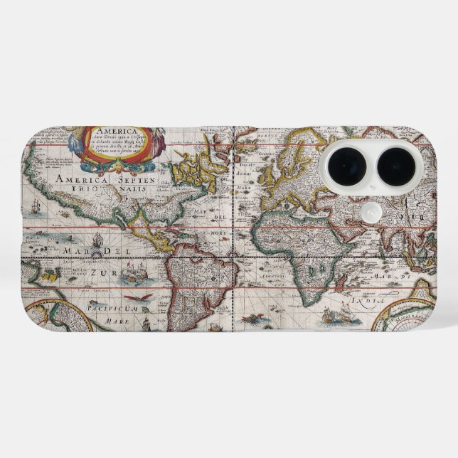 Antique World Map Phone cases (Back (Horizontal))