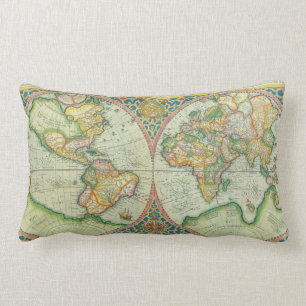 Antique World Map pillow