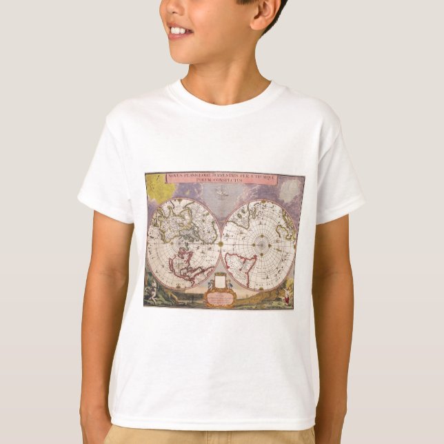 Antique World Map T-Shirt (Front)