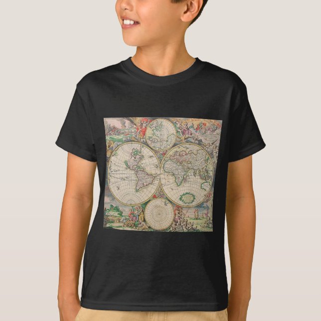 Antique World Map T-Shirt (Front)