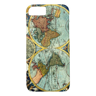 Antique World Map Vintage Globe Art iPhone 7 case