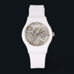 Antique World Map watches<br><div class="desc">Vintage map of the world by Pieter Van Den Keere,  circa 1628. See my store for more items with this print.</div>