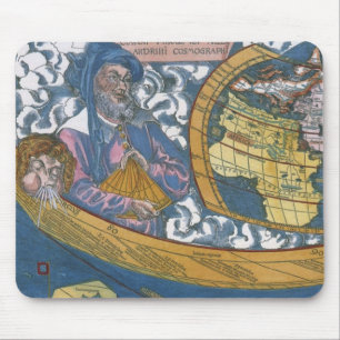 Antique World Map with Claudius Ptolemy, 1507 Mouse Pad