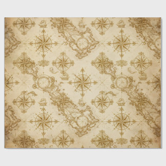 Antique World Map Wrapping Paper