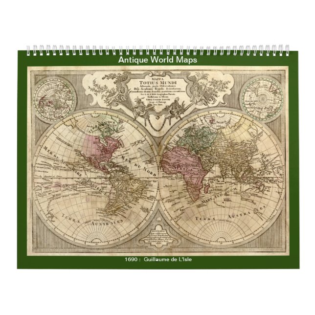 Antique World Maps Calendar (Cover)