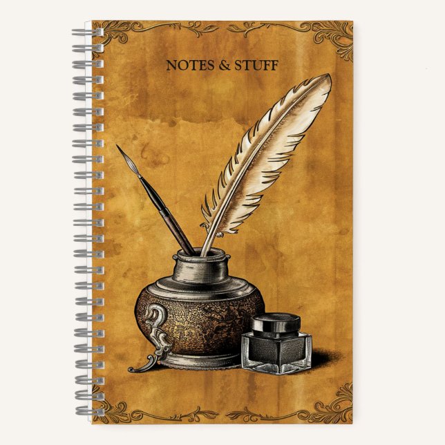 Antique Writing Tools Notebook (Front)