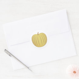 Antique Yellow Gold Pumpkin Fall Envelope Seal