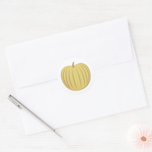 Antique Yellow Gold Pumpkin Fall Envelope Seal