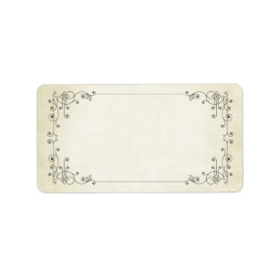Antiqued Affair Address Labels   Blank
