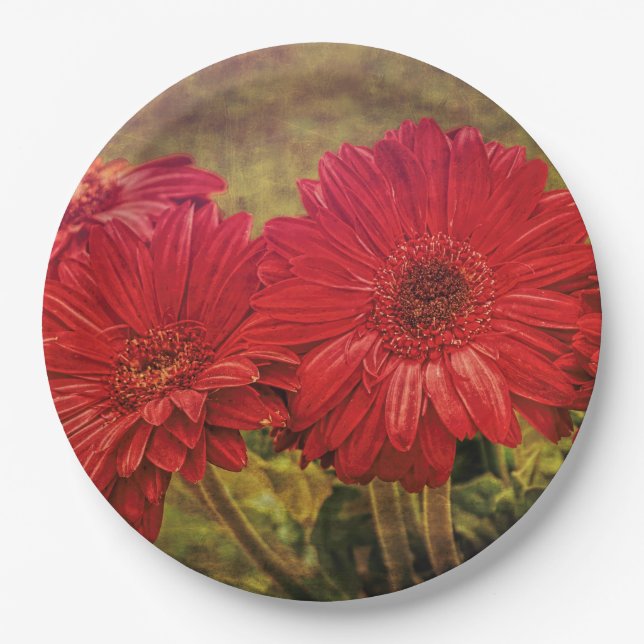 Antiqued Garden Paper Plate (Front)