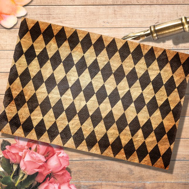 Antiqued Harlequin Decoupage Tissue Paper (Creator Uploaded)