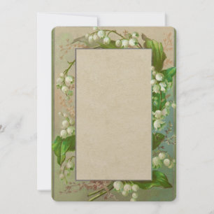 Antiqued Lily of the Valley Wedding Invitations