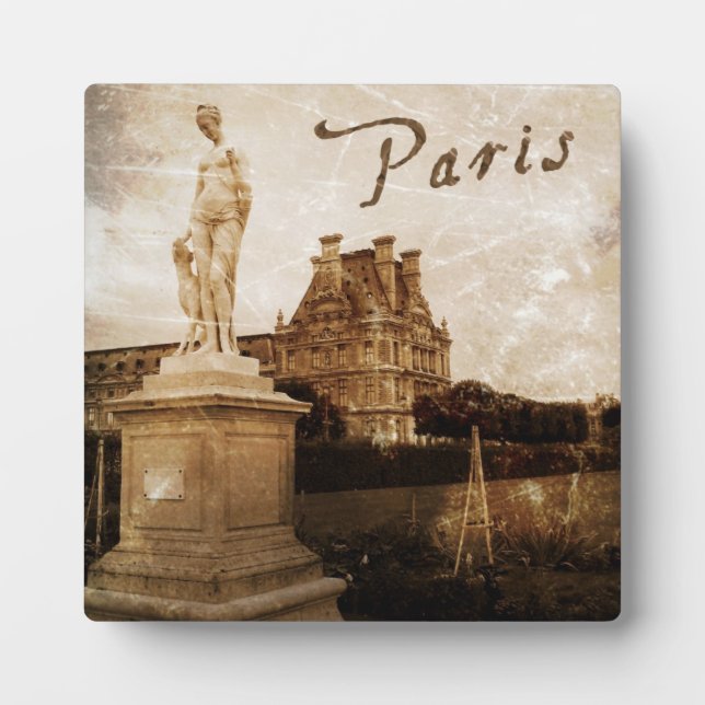 Antiqued Paris standing plaque (Front)