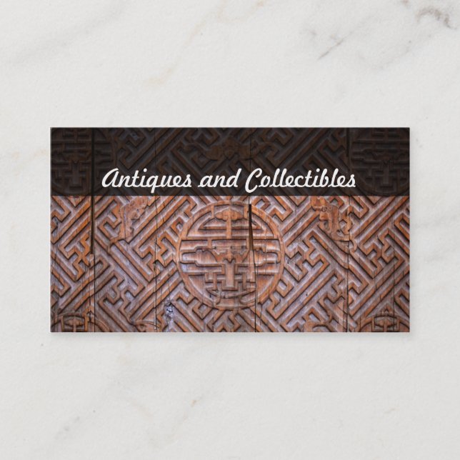 antiques and collectibles business card (Front)