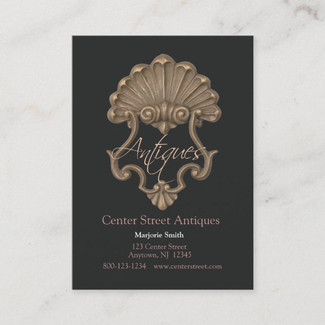 Antiques business card (Front)