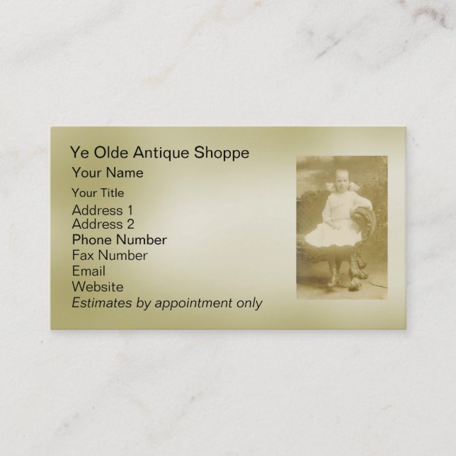 Antiques - business card template (Front)