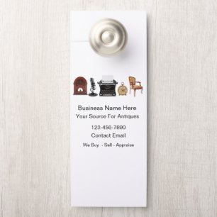 Antiques Dealer Retail Appraiser Promotional Door Hanger
