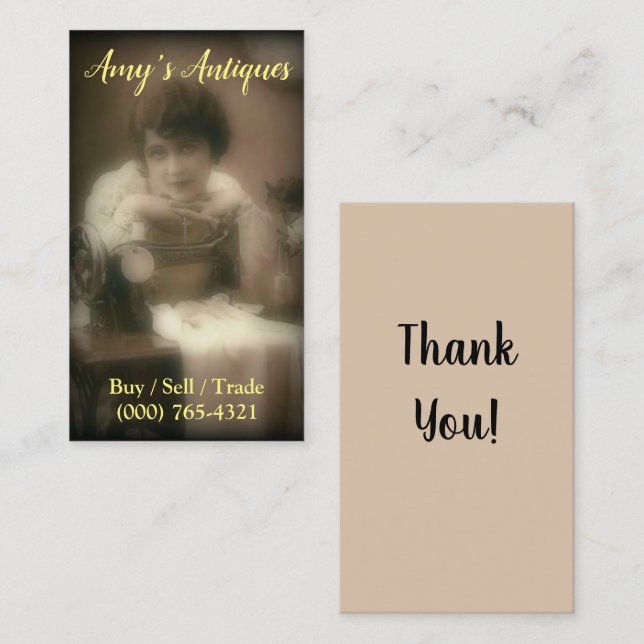 Antiques Store Business Cards (Front/Back)