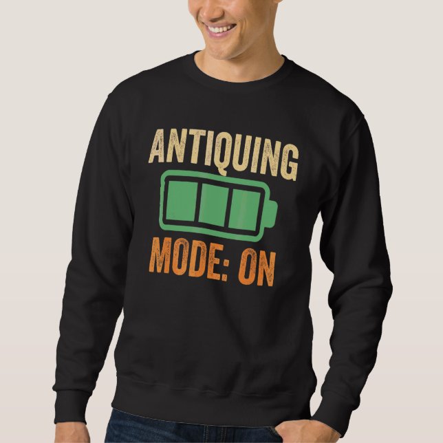 Antiquing Mode On Battery Design Sweatshirt (Front)
