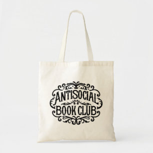 Antisocial book club introvert reader tote bag