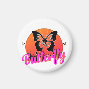 antisocial butterfly design vector illustration magnet