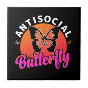antisocial butterfly design vector illustration tile