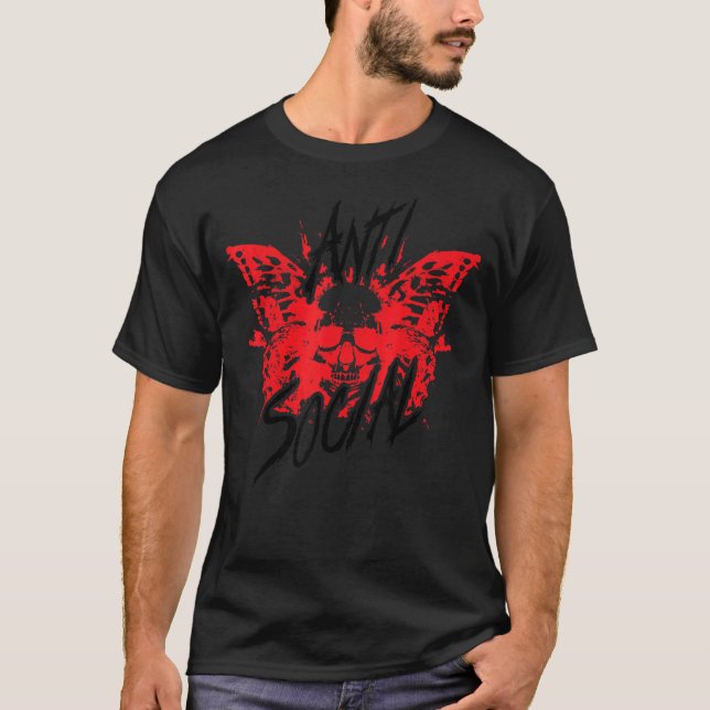 Antisocial Butterfly  For Introvert 2 T-Shirt (Front)